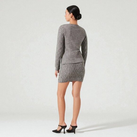 NWT ASTR Argyle Knit Wool Blend Cardigan Sweater - Picture 8 of 10